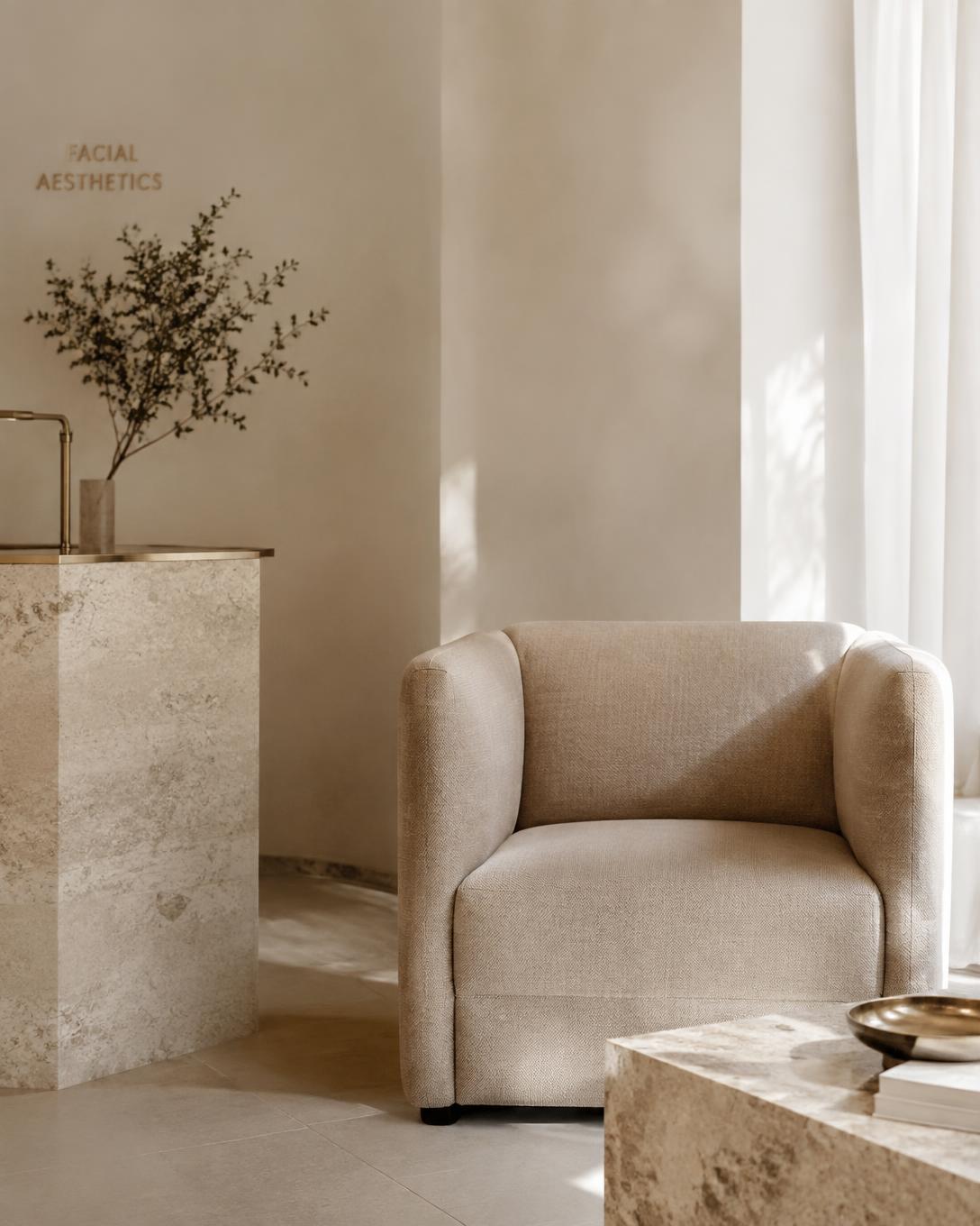 Ambiente de atendimento sofisticado e acolhedor